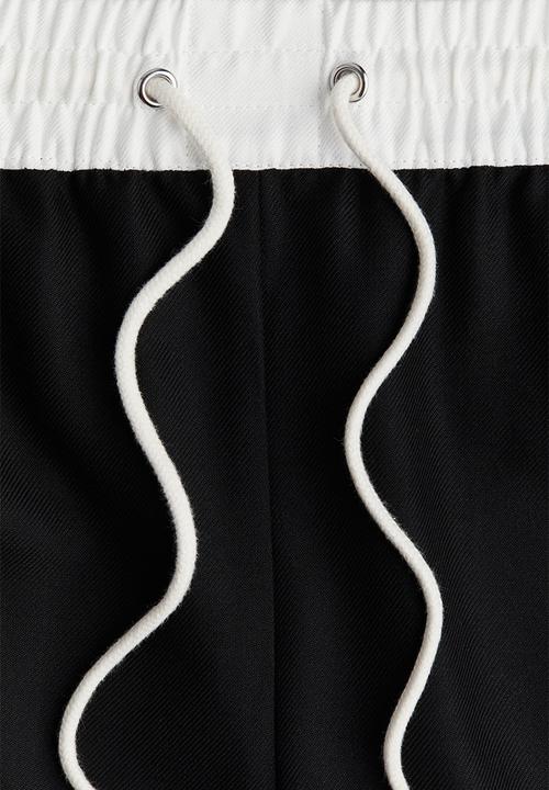 H&M - Wide drawstring trousers - black