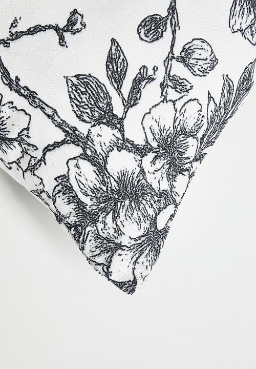Sixth Floor - Toile printed cushion cover - black & white