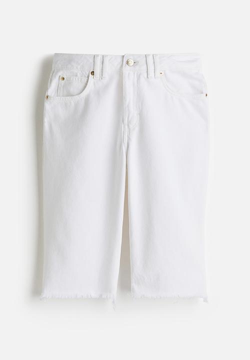 H&M - Denim bermuda shorts - white