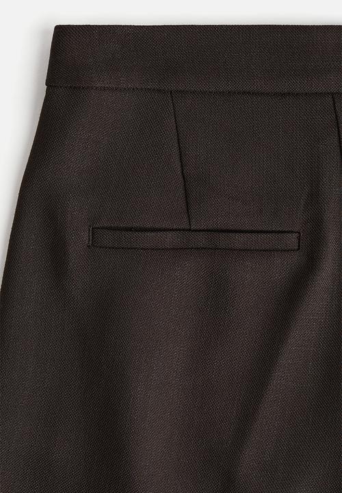 H&M - Wide tailored trousers - dark brown