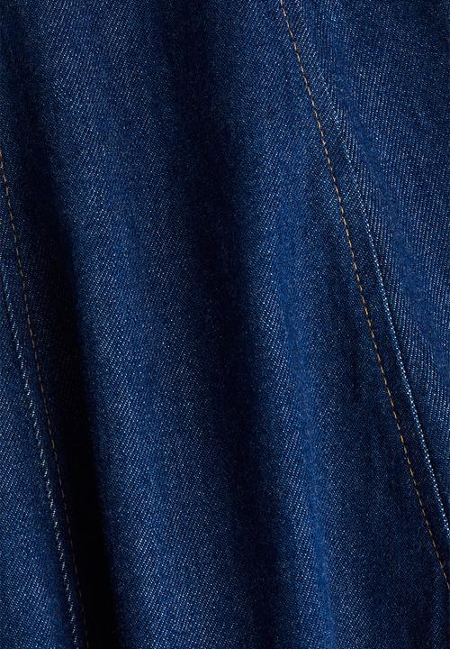 H&M - Flared-skirt denim dress - dark denim blue