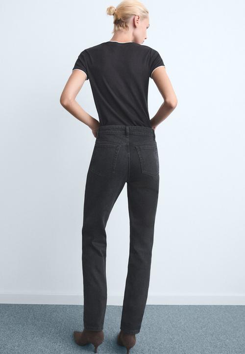 MANGO - Jeans delia - open gray