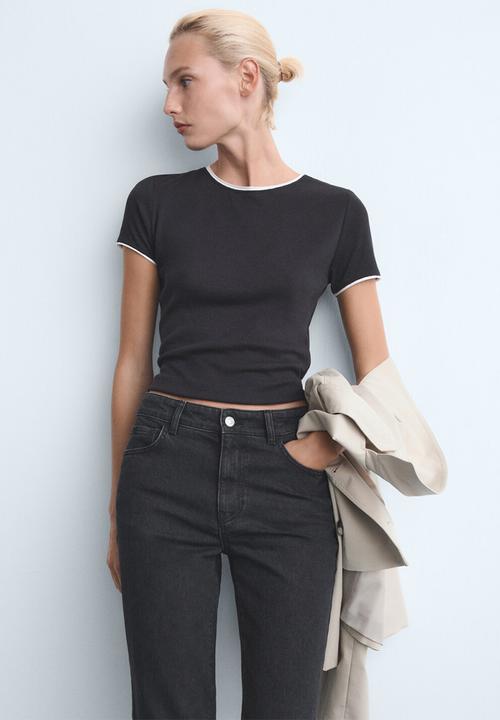 MANGO - Jeans delia - open gray