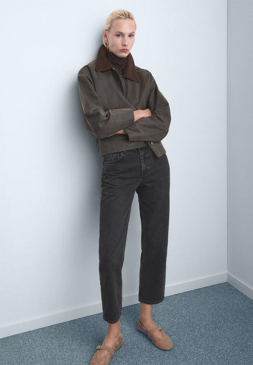 MANGO - Jeans delia - open gray
