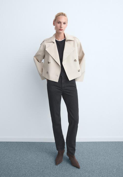 MANGO - Jeans delia - open gray