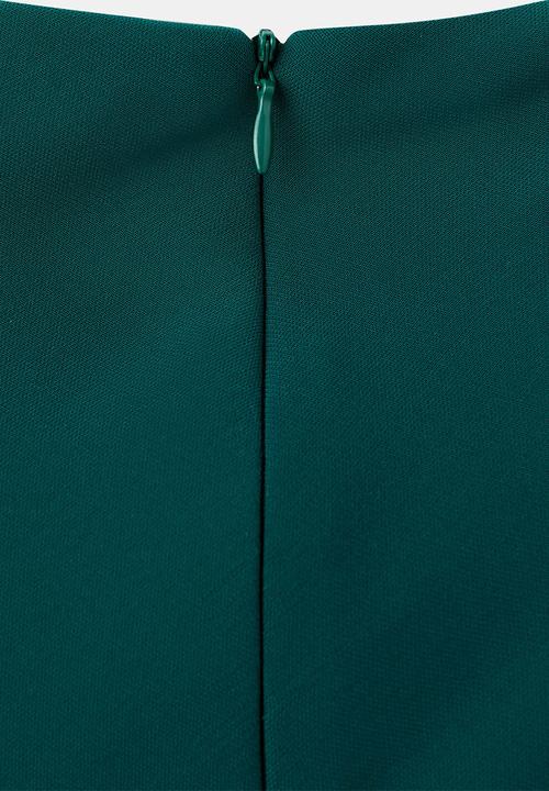 MANGO - Dress caro - medium green