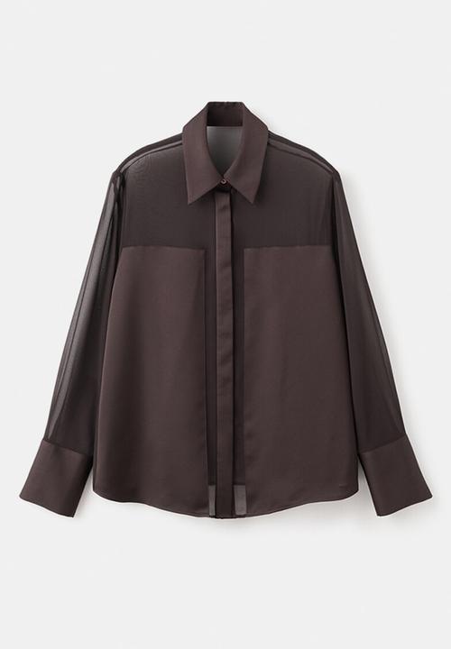 MANGO - Shirt doyle - dark brown