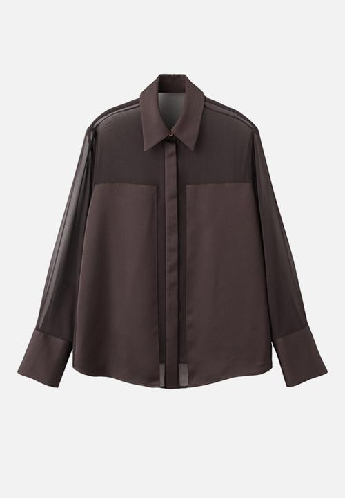 MANGO - Shirt doyle - dark brown
