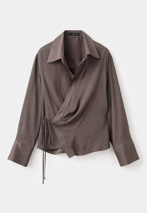 MANGO - Shirt rider - medium brown