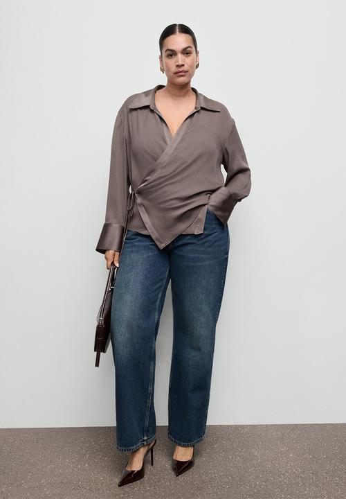 MANGO - Shirt rider - medium brown