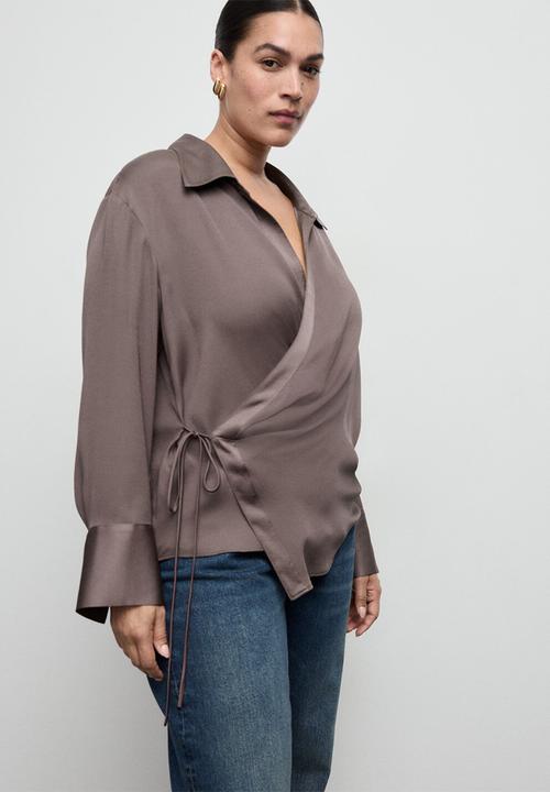 MANGO - Shirt rider - medium brown