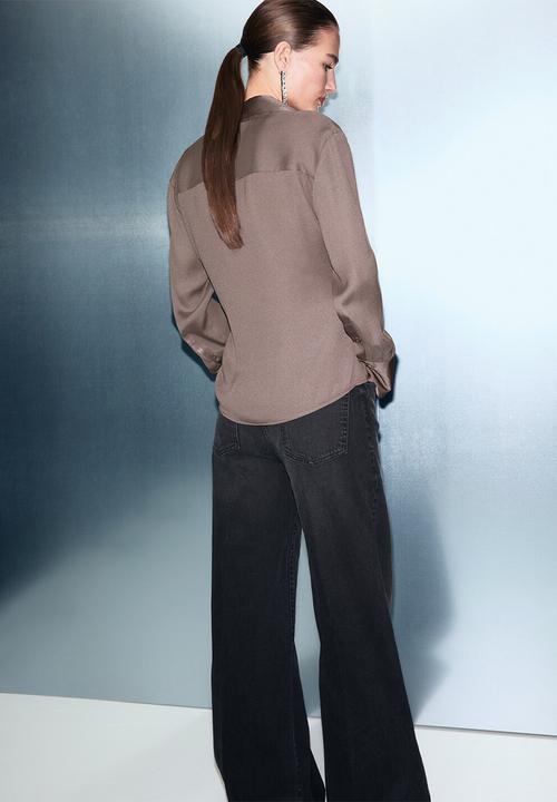 MANGO - Shirt rider - medium brown