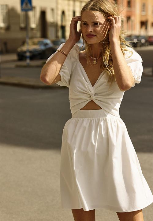 H&M - Twist-detail dress - white