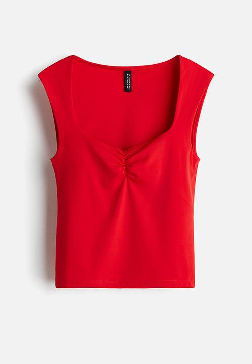 H&M - Gathered vest top - bright red