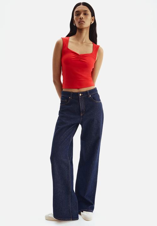H&M - Gathered vest top - bright red