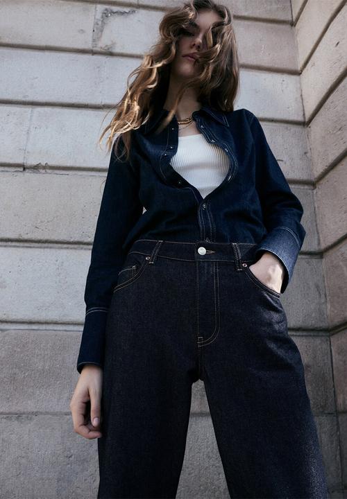 MANGO - Jeans mina - open blue