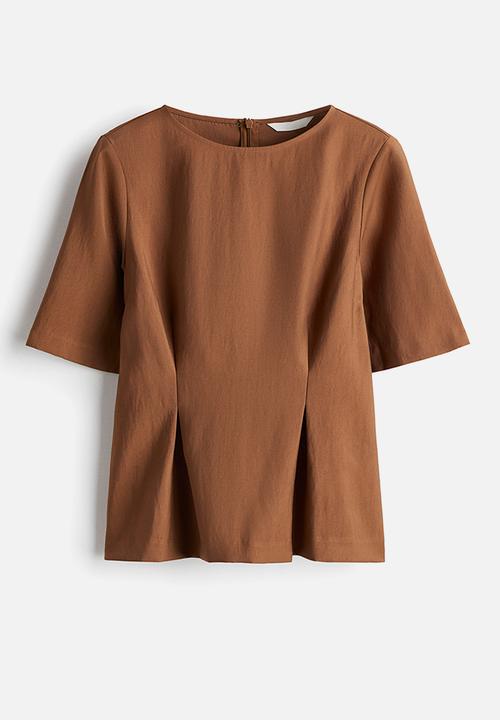 H&M - Waisted blouse - brown