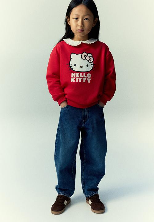 H&M - Printed sweatshirt - red hello kitty