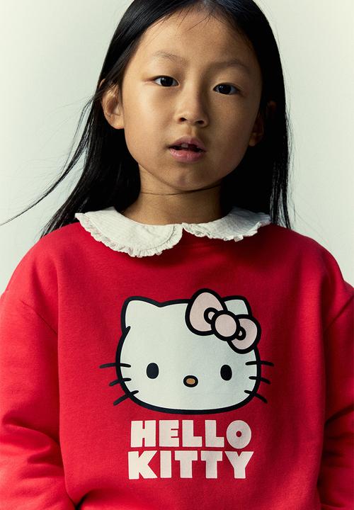 H&M - Printed sweatshirt - red hello kitty