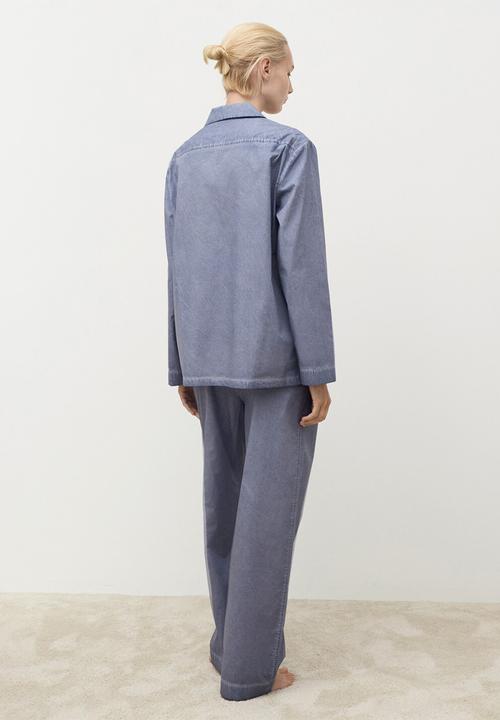 MANGO - Pyjama shirt felipe- medium blue