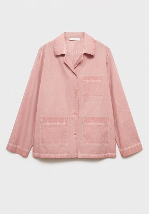 MANGO - Pyjama shirt felipe- medium pink