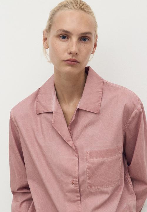 MANGO - Pyjama shirt felipe- medium pink