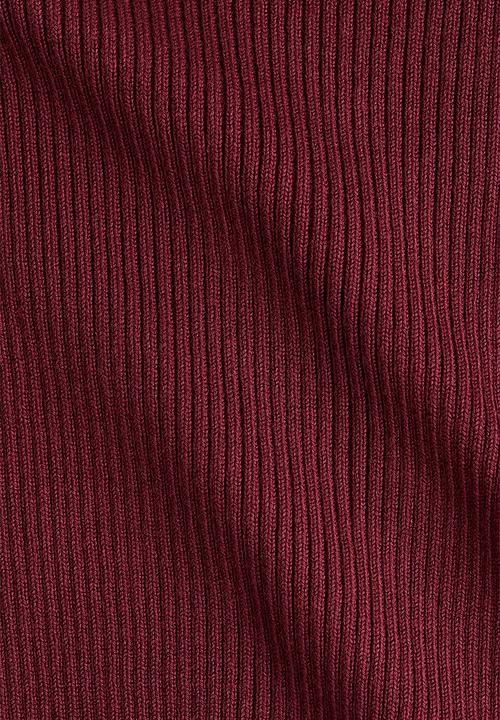 H&M - Short rib-knit top - dark red