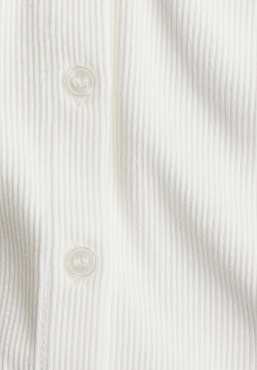 H&M - Ribbed button-front top - white