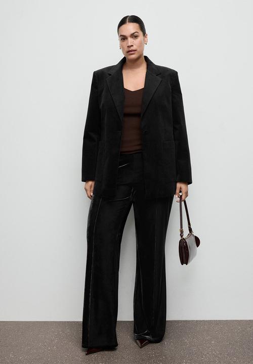 MANGO - Trousers xnara - black