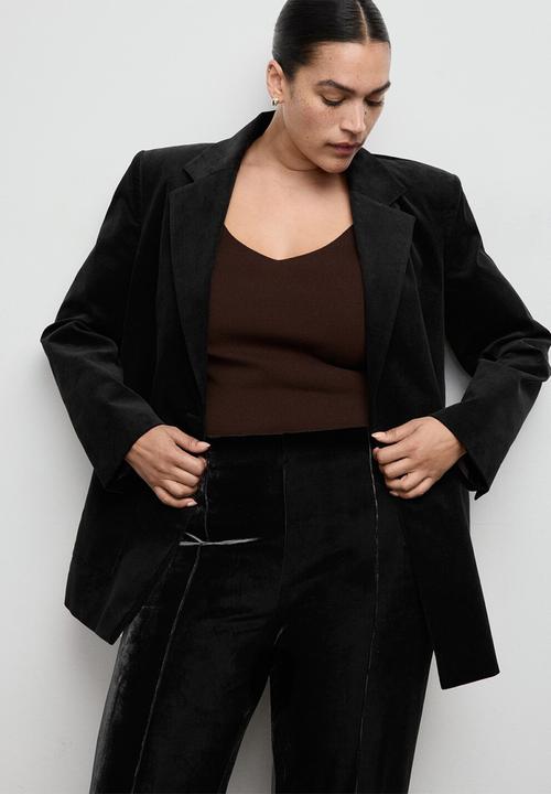 MANGO - Trousers xnara - black