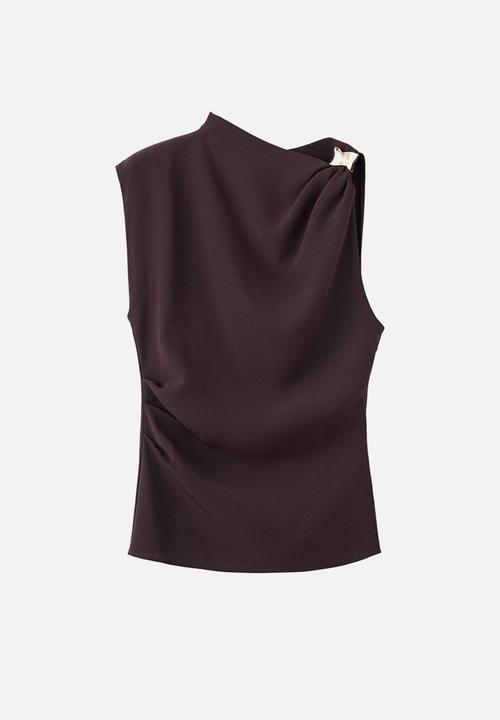 MANGO - Blouse joia - brown