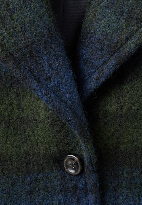 MANGO - Coat scotish - navy