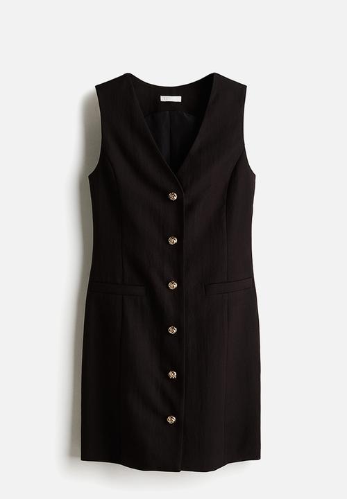 H&M - Button-front dress - black