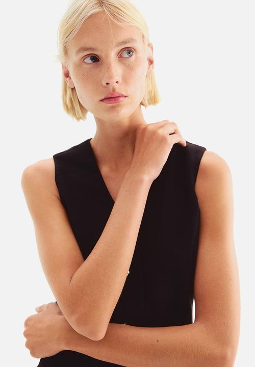 H&M - Button-front dress - black