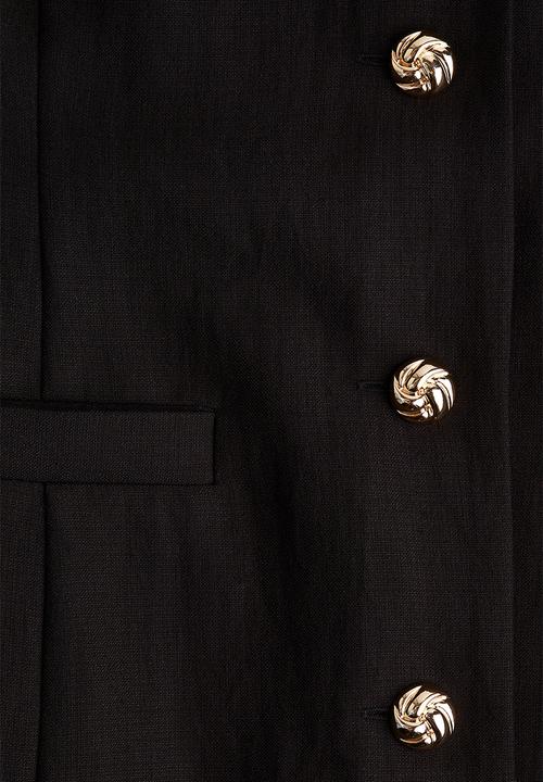 H&M - Button-front dress - black