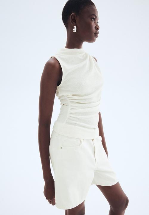 Draped top - white - 1300277001