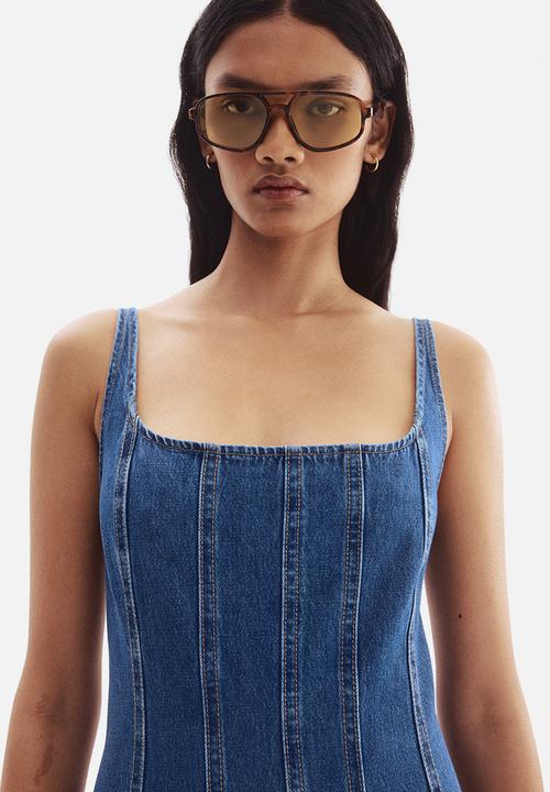 H&M - A-line denim dress - denim blue 