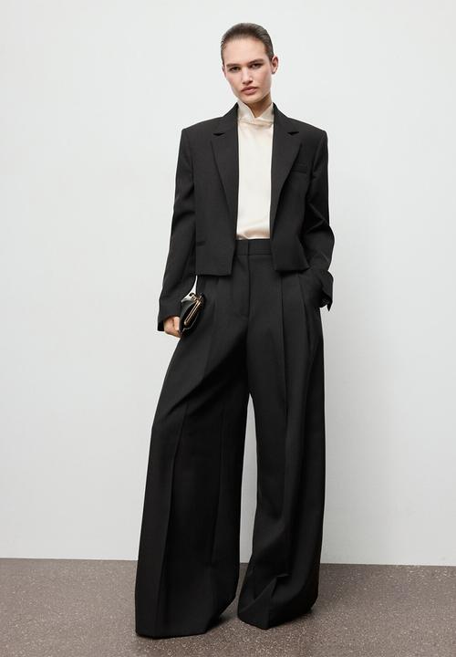 MANGO - Trousers garbo - black