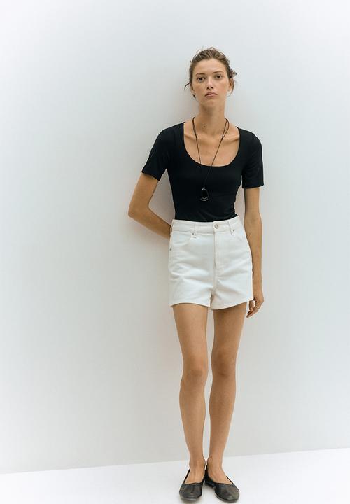H&M - Scoop-neck thong body - black