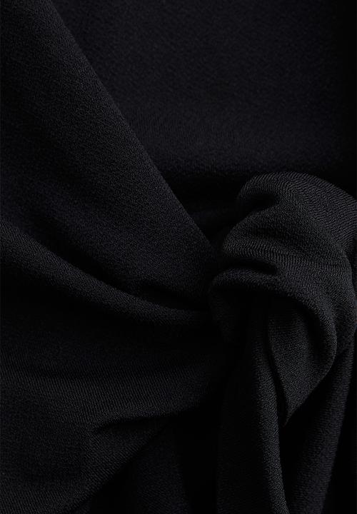 H&M - Tie-detail top - black