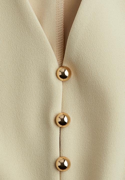 H&M - Interlock waistcoat - pale yellow