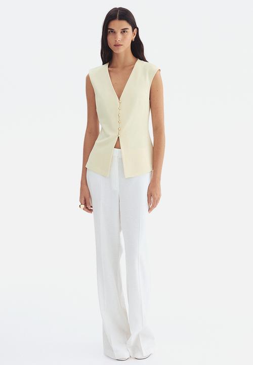 H&M - Interlock waistcoat - pale yellow