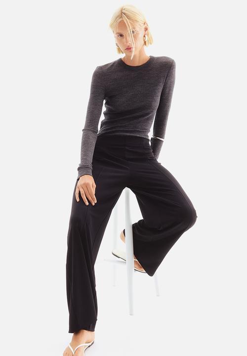 H&M - Wide trousers - black