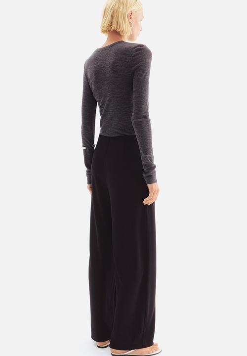 H&M - Wide trousers - black