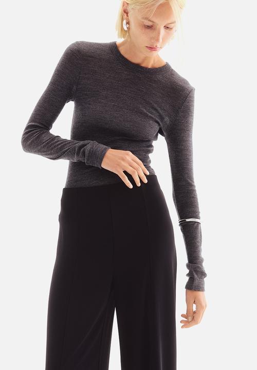H&M - Wide trousers - black