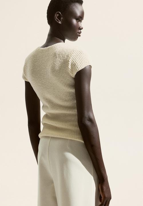 H&M - Wide trousers - cream