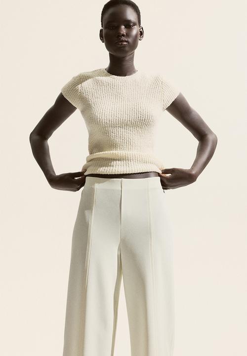 H&M - Wide trousers - cream