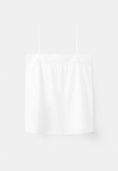 MANGO - Pyjama top mirna- white