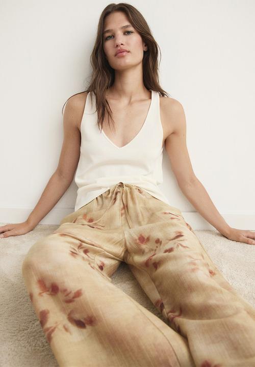 MANGO - Pyjama trousers lili- yellow