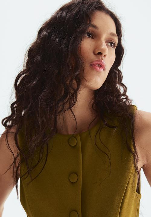 H&M - Ponte di roma waistcoat -  olive green 